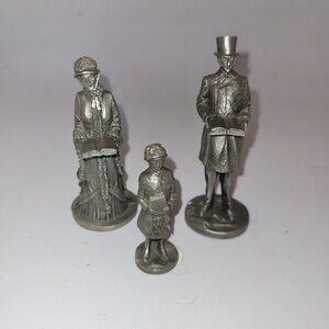 Franklin Mint Fine Pewter the Christmas Carol Figures 1977 * Vintage * Carolers